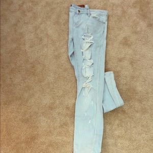 William Rast light wash ripped jeans